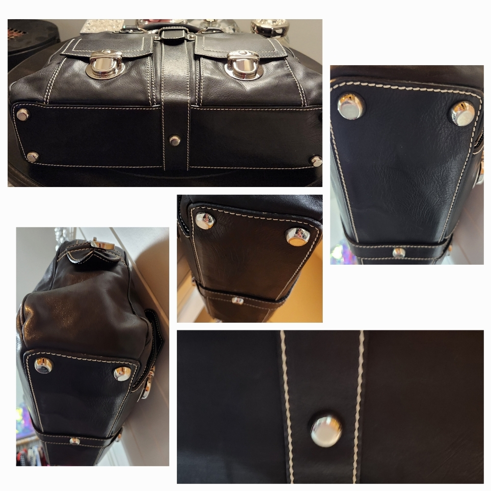 Marc Jacobs Black Leather Satchel with Silver Details - Picture 12 of 16